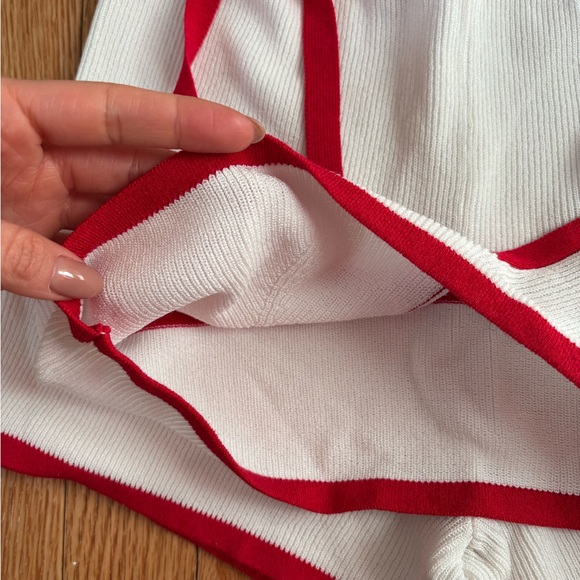 Stylish Red and White Women's Intimate Set - Picture 4 of 8